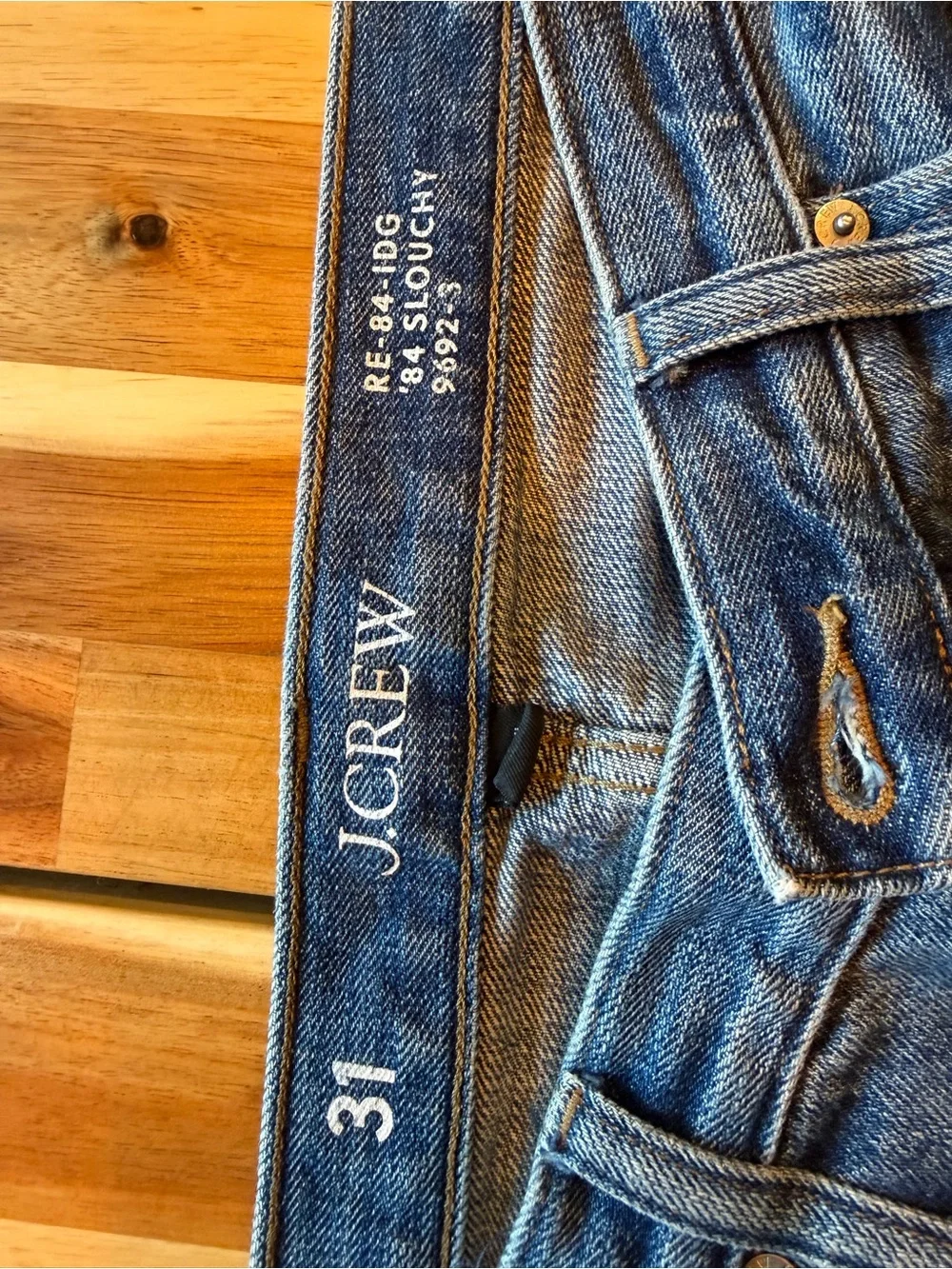 J.Crew ’84 Slouchy Jeans Size 31 Blue Mid Rise Straight Leg 100% Cotton